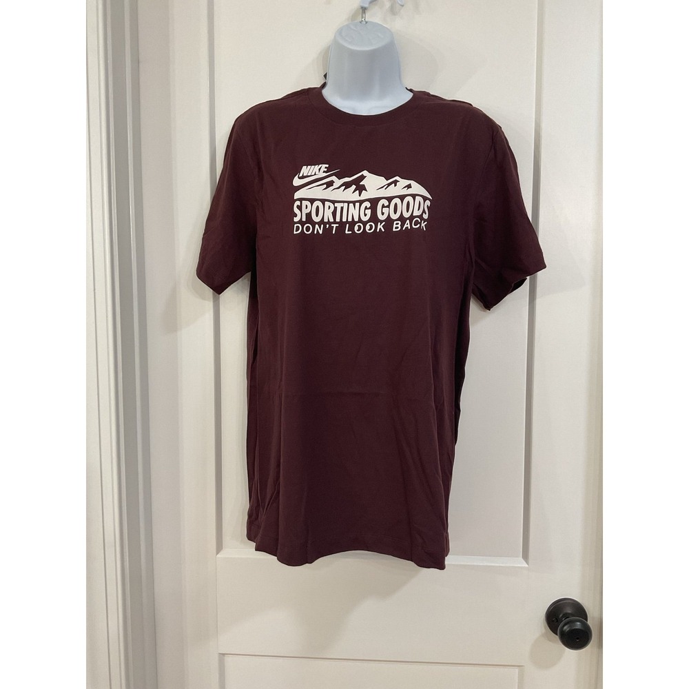 Nike‎ Mens Sporting Goods Don't Look Back Graphic T Shirt Burgundy Size Small